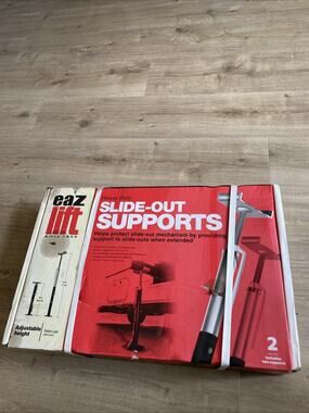 2 Pack - Camco 48866 Eaz-Lift Adjustable 19" to 47" Heavy-Duty Slide Out Support